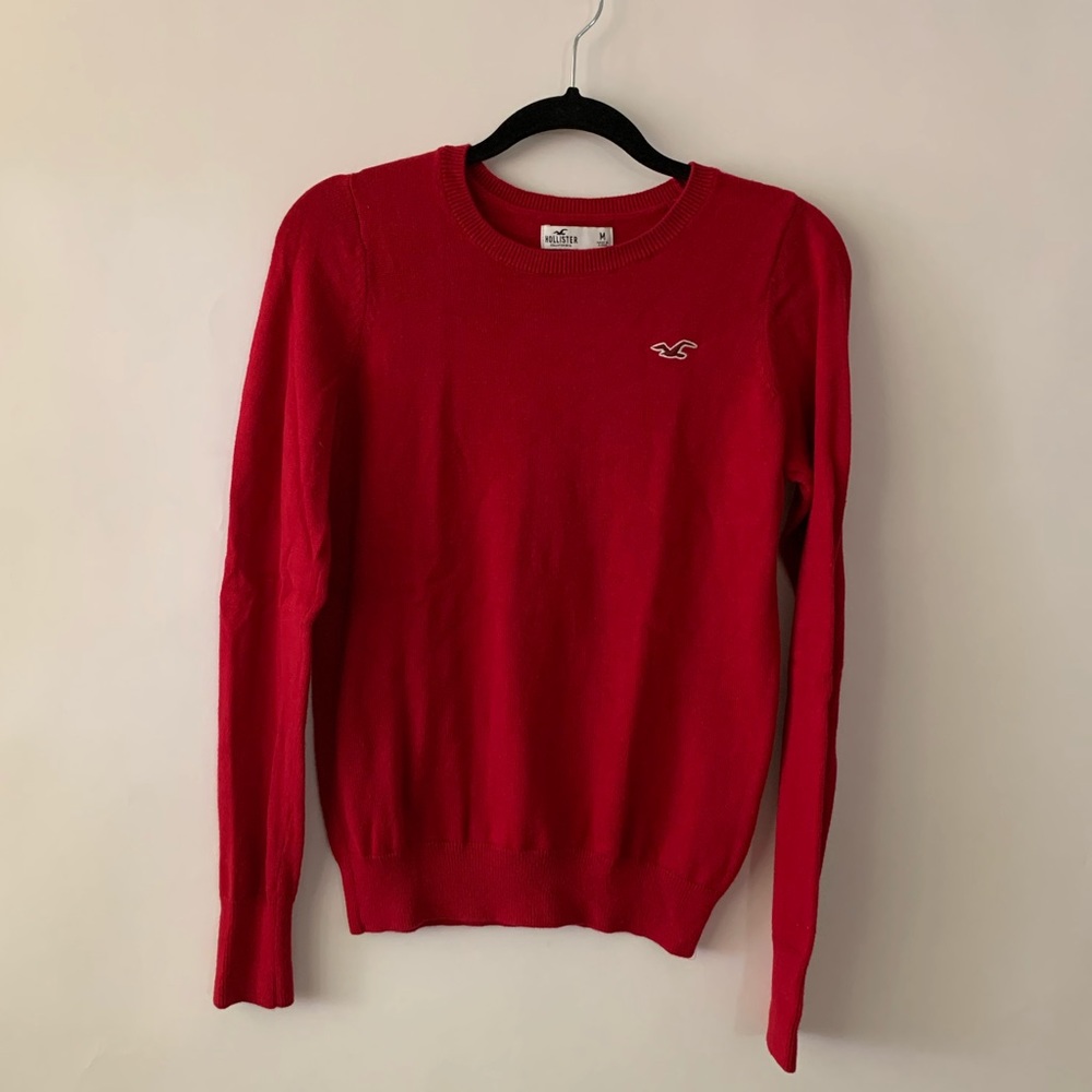Women’s Hollister red pullover sweater in size M